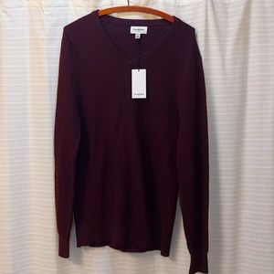 Men's medium burgundy Goodfellow v-neck sweater